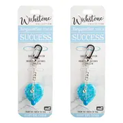 2PK Wishstone Turquentine Heart Bag Charm Keychain Women's Accessories