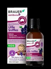 Brauer Sambucus Black Elderberry Little Sniffles for Infants & Kids | 50ml