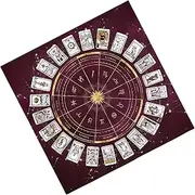 Tarot Cloth, Square Tarot Cards Altar Cloth, Flannel Board Game Mat Metaphysical Horoscope Card Pad for Divination, Astrology & Oracles