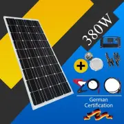 380W Solar Panel Complete Kit 12V 380 Watt Mono Camping Power Charging Battery