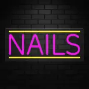 Nails Neon Sign for Retail Displays | LED Flex Neon | 24"W x 10"H x 1"D
