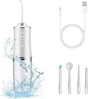 Electric Water Flosser Cordless 3 Modes 4 Nozzles Clean and Floss Portable Floss Oral Rinse Rechargeable,IPX7 Waterproof Portable Travel Floss Kit