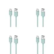 4PK Moki USB-A to USB-C Connector SynCharge Cable 1M iPhone/Android Pastel Green
