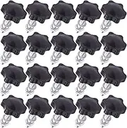 Mardatt 20 Sets M8x40mm Star Knobs Male Thread Clamping Knob Screw Hand Tightening Knob Quick Removal Replacement Parts with 304 Stainless Steel Hex Nuts and Flat Washers