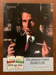 1981 Barclay Cigarettes Vintage Print Ad/Poster Retro Man Cave Bar Décor