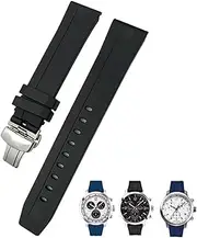 [FULNES] Rubber Silicone Watchband 20mm 19mm 21mm 22mm for Tissot Le Locle T006 T114 PRC200 Strap Butterfly Buckle Waterproof Bracelet