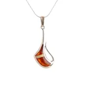MTM Silver Baltic Amber Nordic Pendant Necklace in 925 Sterling Silver