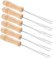 HAKIDZEL 6pcs Fruit Forks Set Versatile Chocolate Cheese Fondue Tools Lightweight Portable Forks for Ice Corn and BBQ Use