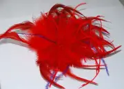 Red & Purple Feather Pin / 8" Pin for your Red Hat - Shirt - Bag / NEW