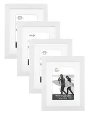 [Studio Nova] Premium Picture Photo Frame 6x8 to 4x6in Set of 4 in White