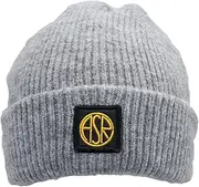 IMMA AS Roma ASR Grey Knitted Leather Patch Skipper Beanie