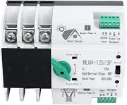 Transfer Switch, NLQ4-125/3P Uninterruptible Dual Power Transfer Switch Circuit Electrical Selector Switch AC400V 100a for Homes, Shopping Malls, Factories