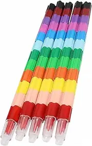 HONMEET 5Pcs Colorful Stacking Crayons for Buildable Crayon Supplies for Parties Creative Drawing and Educational Play Vibrant Colors present