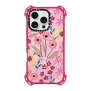 iPhone 16 Pro Bounce Case MagSafe Compatible Pink Floral