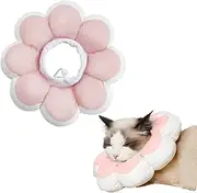 Cat Recovery Cone Collar Pet E-Collar Collar After Surgery Recovery Pet Cone for Cat Puppy Breathable Soft Edge and Easy to Clean (Pink, S)