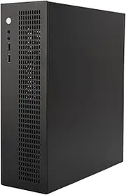MATX Case, ITX Case, Mini PC ITX Desktop Computer Case, Small Computer Case USB2.0 Interface Cooling Fan Support SSD HDD with Reserved Holes for Gaming