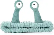 WLLHYF Spa Headband Facial Makeup Head Band Microfiber Soft Coral Fleece Head Wraps Snail Cartoon Cute Christmas Hair Accessories Elastic Skincare Hair Band for Women Girls Washing Face Beauty