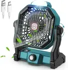 Portable Battery Operated Fan with LED Lantern, 10400Mah Outdoor Small Rechargea
