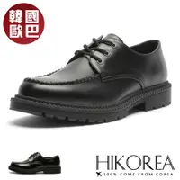 在飛比找PChome24h購物優惠-【HIKOREA】韓國空運/大尺碼皮鞋。韓國雅痞休閒風紳士皮