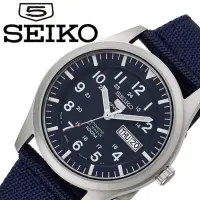 在飛比找Yahoo!奇摩拍賣優惠-【金台鐘錶】SEIKO精工 5號 帆布機械錶 防水100米 