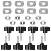 Universal Hard Top Bolts for Jeep Wrangler - Quick Removal Fastener Thumb Screw & Nut Kit Compatible with All Jeep Wrangler YJ TJ JK Unlimited Sahara