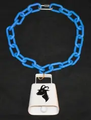 GOAT COLLARS PLASTIC CHAIN WITH METAL QUICK LINK & COW BELL 20" LONG