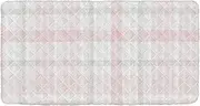 Peach Buffalo Plaid Check Tartan Scotland Pattern Toddler Bed Sheet Portable Waterproof Cot Sheet for Baby Travel Bed for Small Spaces Sleeping Cot 50'' x 25'' (Sheet,Bed Not Included)
