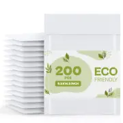 200 #4 9.5x14.5 White Kraft Bubble Padded Envelopes Shipping Mailers 9.5"x14.5"
