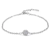 Solid 925 Sterling Silver Wild Flower Bracelet