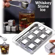 8pcs. Stainless Steel Ice Cubes Whiskey Wine Metal Stones Cooling Rocks Reusable