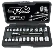 SP Tools Socket Set 1/4" Metric SAE 23 Piece Low Profile SP20121
