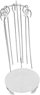 ZUNOXAZ 1Set Kebab Skewer Rack Barbecue Hanging Stand for Even Heat Distribution Easy Cleaning and Versatile Use for Grilling Kebabs and Meat Skewers