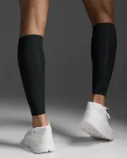 Light Speed Compression Calf Guards, 2XU, XXS, Black/Gold, Unisex