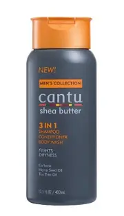 Cantu Men's Collection 3-in-1 Shampoo, Conditioner, Body Wash 400mL (13.5oz)