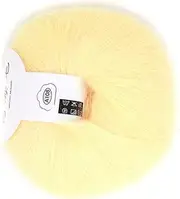 Mohair Pashm Knit, 26g Roll Angora Long Wool Yarn Fluffiness Luxurious Fuzzy Knitting Yarn Popular Hand Knitting Yarn for DIY Knitting Weave Scarves Crocheting(Yellow)