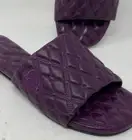 $870 Burberry Quilt Slide Sandals Slipper Size 39 9 Pansy Purple Quilted Pool