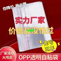 在飛比找Yahoo!奇摩拍賣優惠-OPP袋不干膠自粘袋透明袋子服裝衣服收納包裝袋自封飾品塑料袋