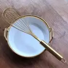 Stainless Steel Cooking Golden Milk Frother Whisk Egg Beater Mixer Blender
