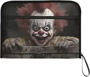 YMXFXP Expandable Filing Folder Clown Scary Box, 13-Pocket Funny Cute Design with Sticky Labels, A4 Letter Size Document Organizer for Office, School, Boys, Girls