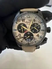 ALPINA AL372BGMLY4FBS6 Men's Watch with Leather Strap - Beige