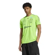 Mercedes AMG Petronas adidas F1 2025 Team Set Up T-Shirt - Lime