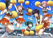 Anime yaoyorozu momo boku no hero academia tsuyu asui Playmat Gaming Mat