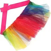 COMPUKAS Rainbow Dog Tutu Dress Collar for Pets Festival Costume Skin-Friendly and Adorable Design