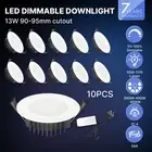 10X LED Downlights 90-95mm 13W Dimmable Tri Colour CCT Changeable Down Light SAA