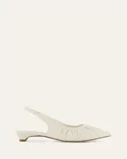 ADALINE DRESS FLATS OFF WHITE LEATHER