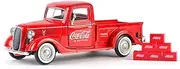 Coca-Cola 1937 Ford Pickup Truck Red 6 Bottle Carton Accessories 1/24 Diecast Model Car Motorcity Classics 424065, Red