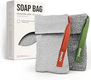 ZOMCHI 2 Pieces Different Roughness Soap Pouch and Soap Saver Pocket for Use in Shower, Body Scrubber Shower Sponge, Premium Exfoliating Soap Bag
