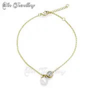 Crystal Pearl Anklet