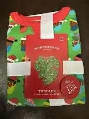 wondershop pajamas kids 2 piece Family Sleep Set Target Santa Christmas N/W TAGS