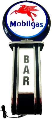 Massive Mobilegas Mobil Gas BAR Wall Sign Led Lighting Light